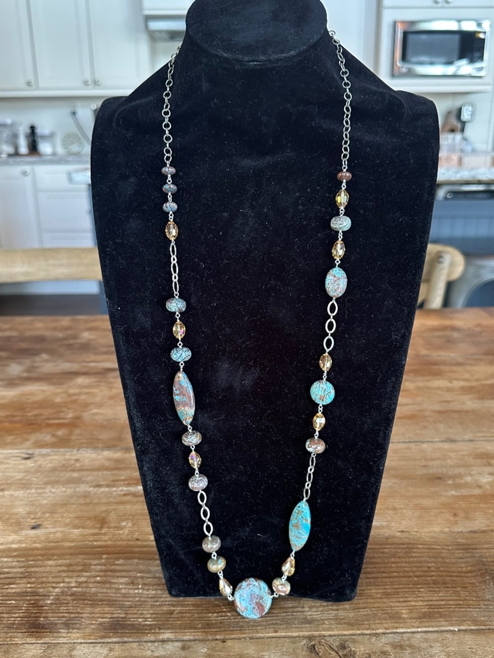 ✨ Boho-Chic Imperial Jasper Statement Necklace - Picture 7 of 15